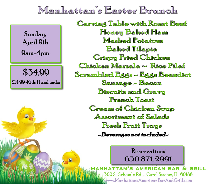 Join Us For Easter Brunch In Carol Stream April 9 2023 9am To 4pm